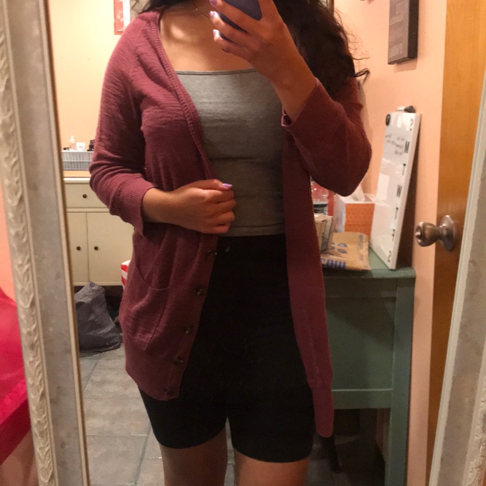 Burgundy cardigan